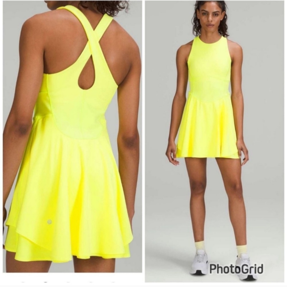 Lululemon Court Crush Dress Electric Lemon size 8 NWT tennis 🎾